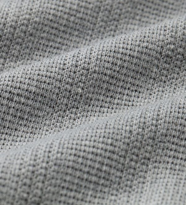 「＜ダンロップ・リファインド＞衿ジャカード７分袖ジップポロ（メンズポロシャツ）」｜詳細画像