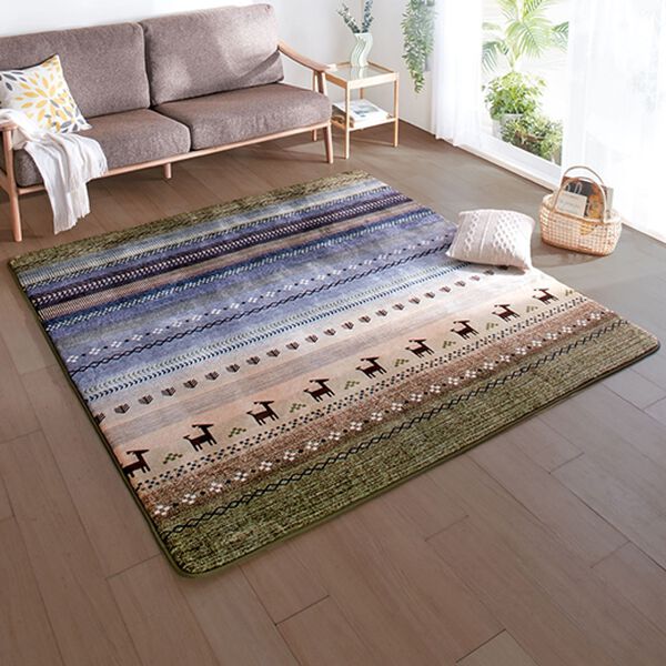 「ギャベ柄ボリュームラグ「ラディ」（カーペット）」｜詳細画像