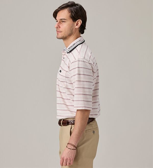 「＜ダンロップ・リファインド＞ＩＺＵＭＯ　ＢＲＡＮＤ　５分袖ポロシャツ（メンズポロシャツ）」｜詳細画像