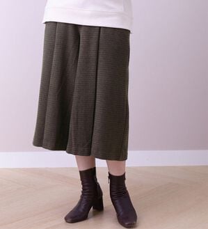 BELLUNA（ベルーナ）の「ウール調素材キュロットパンツ（その他パンツ）」｜千鳥チェック