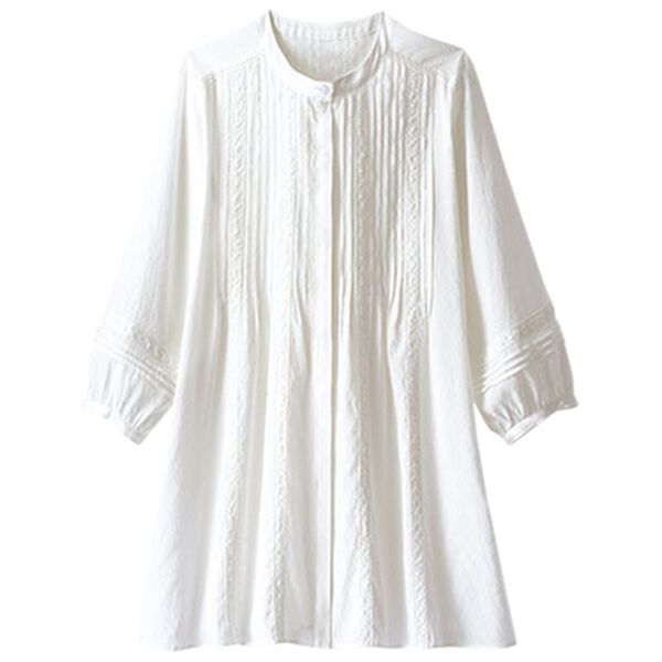 BELLUNA（ベルーナ）の「シアー素材レースピンタックシャツチュニック（チュニック）」｜詳細画像