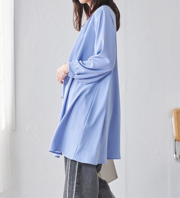 RANAN（ラナン）の「２ＷＡＹボタン使いフレアーブラウス（ブラウス）」｜詳細画像