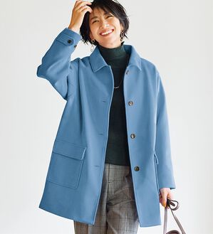 BELLUNA（ベルーナ）の「ウール調ステンカラーコート（ハーフコート）」｜詳細画像