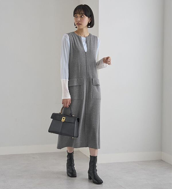 綿100％ニットジャンパースカート - ベルーナ【公式】