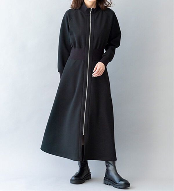 BELLUNA（ベルーナ）の「【ＳＭＡＲＴ　ＥＣＯ　ＪＥＲＳＥＹ】リブ切替ワンピース（ロングワンピース）」｜詳細画像