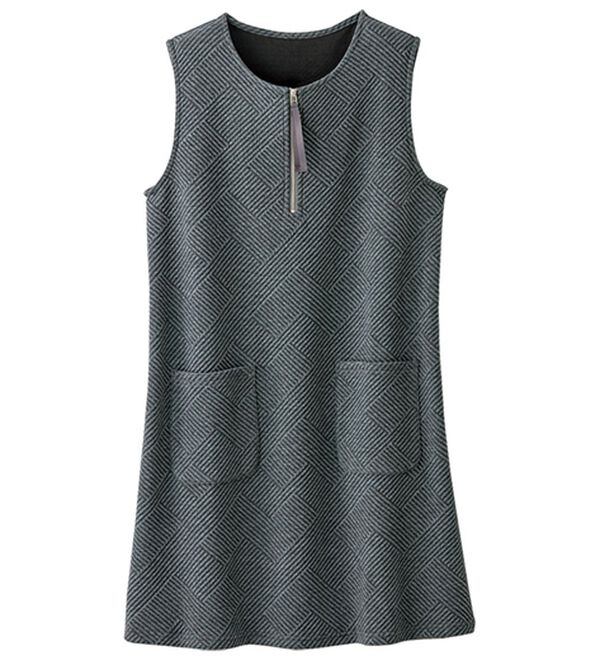 BELLUNA（ベルーナ）の「【２枚組】ジップデザインジャカードジャンパースカート（ジャンパースカート）」｜詳細画像