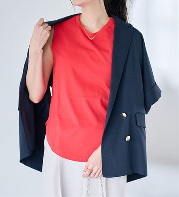 RANAN（ラナン）の「ひんやり！＜BC＞綿100％タンクトップ【選べる着丈】（カットソー）」｜詳細画像