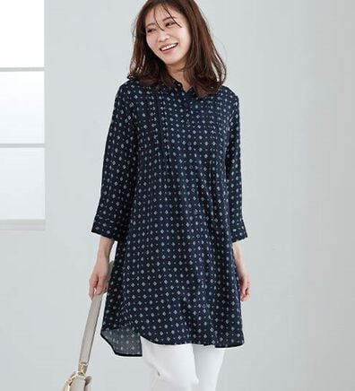 BELLUNA（ベルーナ）の「レーヨン素材ピンタック使いワンピース（その他ワンピース）」