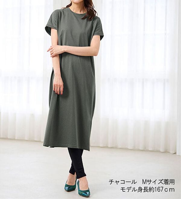 RANAN（ラナン）の「【レギンス付】＜ＢＣ＞綿１００％ひんやりワンピース（その他ワンピース）」｜詳細画像