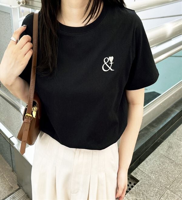 GeeRA（ジーラ）の「アンドハート刺しゅうＴシャツ（Tシャツ）」｜詳細画像