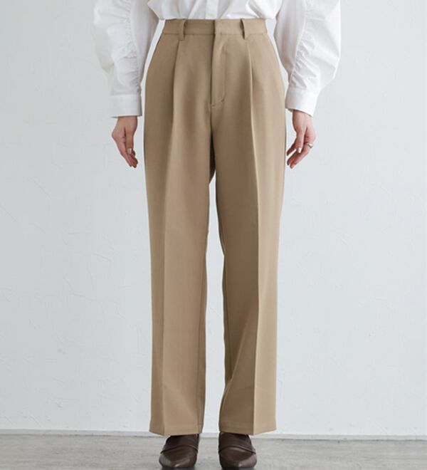 Pierrot（ピエロ）の「スタイルアップセンタープレスパンツ（フルレングスパンツ）」｜詳細画像