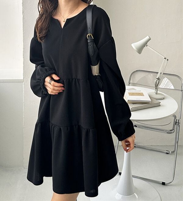 GeeRA（ジーラ）の「前後２ＷＡＹボリュームティアードブラウス（チュニック）」｜詳細画像