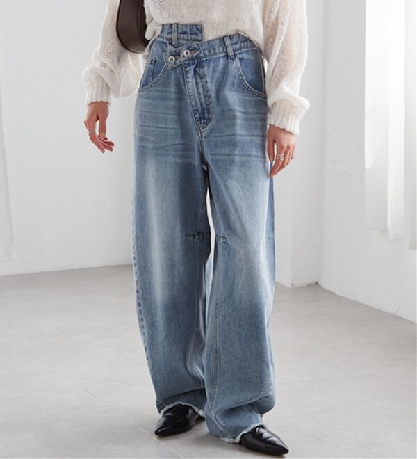 RANAN（ラナン）の「クロスウエストカーブデニム（フルレングスパンツ）」｜詳細画像