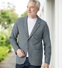 「＜コムルヴァン・オム＞ワッフル編みテーラードカーディガン（メンズカーディガン）」