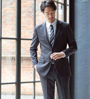 REMEN'S（リメンズ）の「＜はっ水・油をはじきやすい＞洗える2点セットスーツ（ビジネススーツ）」｜詳細画像