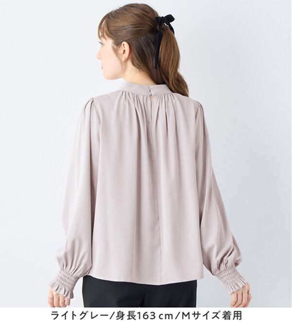 alotta（アロッタ）の「ボリューム袖上品とろみブラウス（ブラウス）」｜詳細画像