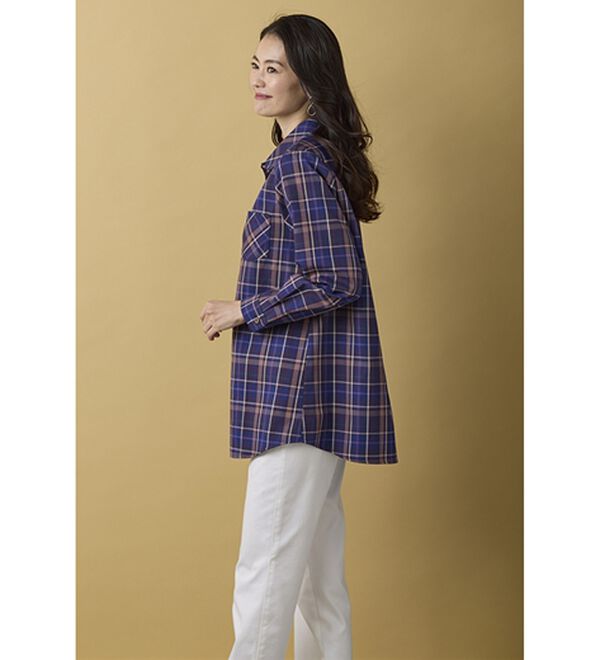 BELLUNA（ベルーナ）の「秋冬の街に映えるチェック柄シャツチュニック（シャツ）」｜詳細画像