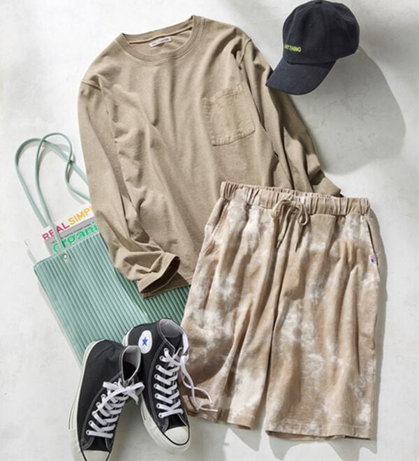 YU'NOW（ユナウ）の「【上下２点セット】ＵＳＡコットンＴシャツ＆パンツセット＜ユニセックス＞（パジャマ・ルームウェア）」｜詳細画像