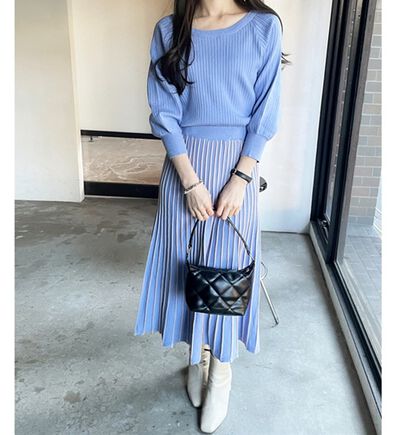 GeeRA（ジーラ）の「前後２ＷＡＹプリーツニットワンピース（ニットワンピース）」