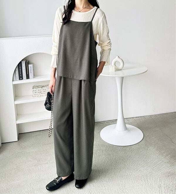 GeeRA（ジーラ）の「セットアップ風キャミソールサロペット（オールインワン）」｜詳細画像