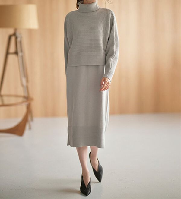 2点セット】ニットワンピースアンサンブル - ベルーナ【公式】 