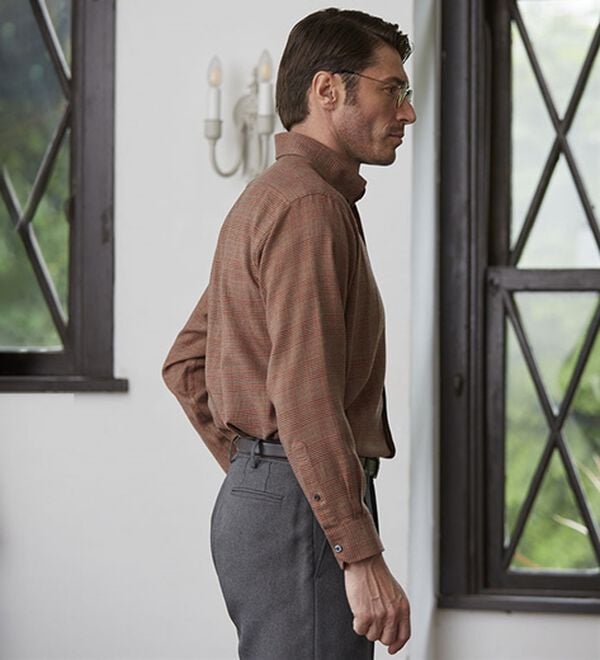 「着脱簡単！洗えるウールブレンドシャツ（メンズシャツ）」｜詳細画像