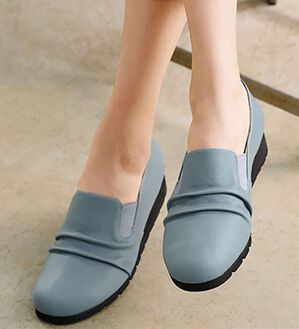 ルフラン（ルフラン）の「ラシーナコンフォート　外反母趾対応レザースリッポン（スリッポン）」｜ブルーグレー