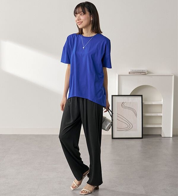 BELLUNA（ベルーナ）の「シュッと体型カバー！コクーンTシャツ（カットソー）」｜詳細画像