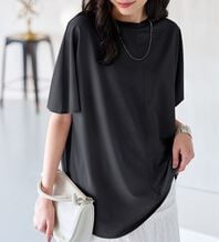 BELLUNA（ベルーナ）の「【接触冷感】Ｔシャツ感覚なのにきちんとブラウス見え！半袖プルオーバー（カットソー）」