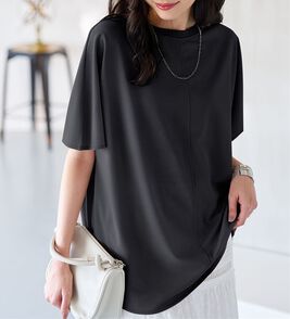 BELLUNA（ベルーナ）の「【接触冷感】Ｔシャツ感覚なのにきちんとブラウス見え！半袖プルオーバー（カットソー）」