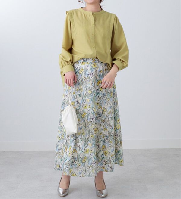 BELLUNA（ベルーナ）の「ビンテージ素材肩タックブラウス（ブラウス）」｜詳細画像