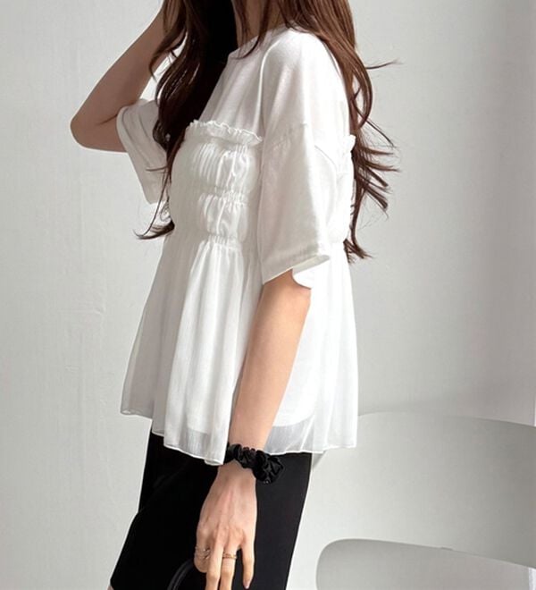 GeeRA（ジーラ）の「シアービスチェドッキングＴシャツ（カットソー）」｜詳細画像