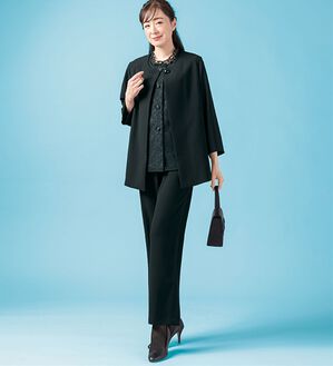 ルフラン（ルフラン）の「【３点セット】新・ゆとり設計３点セットスーツ（ブラックフォーマル（喪服・礼服））」｜黒