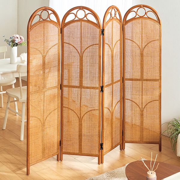 「籐間仕切りスクリーン（その他日用品・趣味雑貨）」｜詳細画像