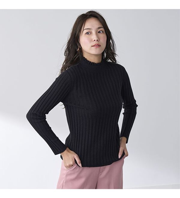 BELLUNA（ベルーナ）の「ウール入りウォッシャブルセーター（ニット・セーター）」｜詳細画像