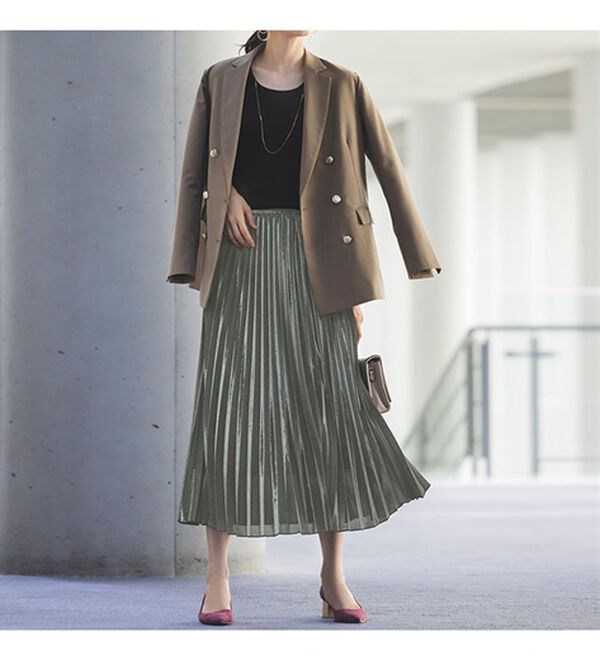 RANAN（ラナン）の「シャイニープリーツスカート（ロングスカート）」｜詳細画像