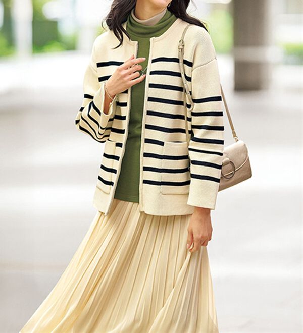 BELLUNA（ベルーナ）の「ランタンスリーブ軽量ニットジャケット（その他ジャケット）」｜詳細画像