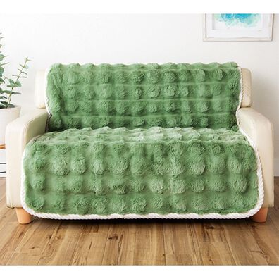 「ふわふわラビットファー調ソファカバー（ソファーカバー）」