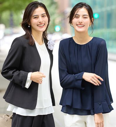 Viola e Viola（ヴィオラ エ ヴィオラ）の「裾フレア裏地付きシフォンブラウス（ブラウス）」