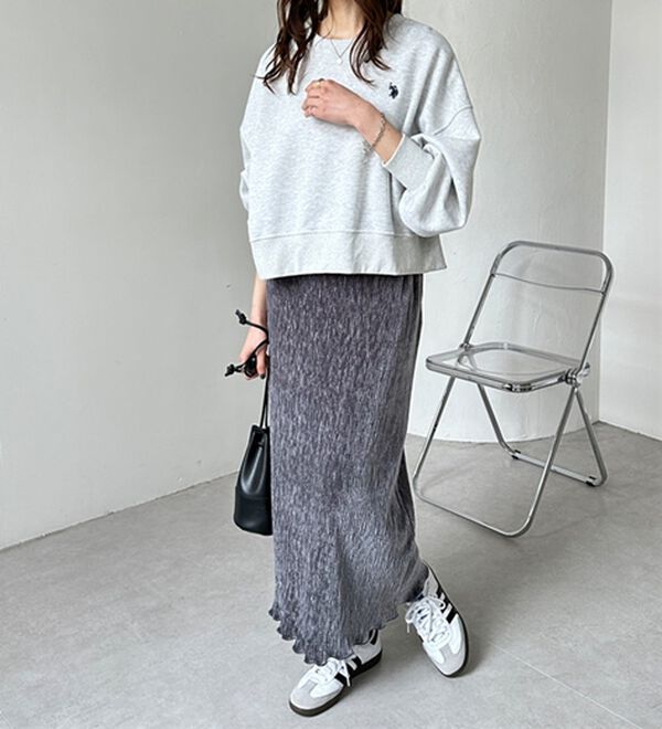 GeeRA（ジーラ）の「すっきり見え！ベロアプリーツロングスカート（ロングスカート）」｜詳細画像