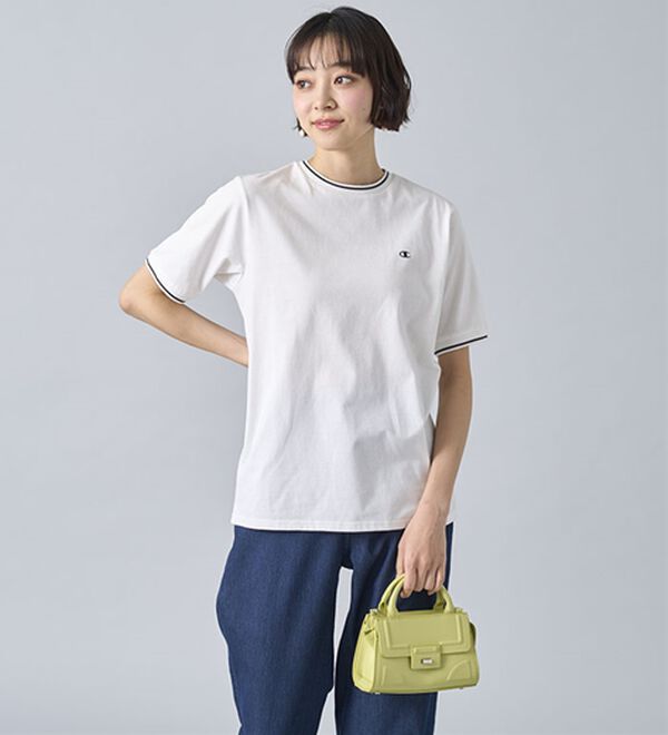 BELLUNA（ベルーナ）の「【ｃｈａｍｐｉｏｎ】配色ラインＴシャツ【UNDOVE】（Tシャツ）」｜詳細画像