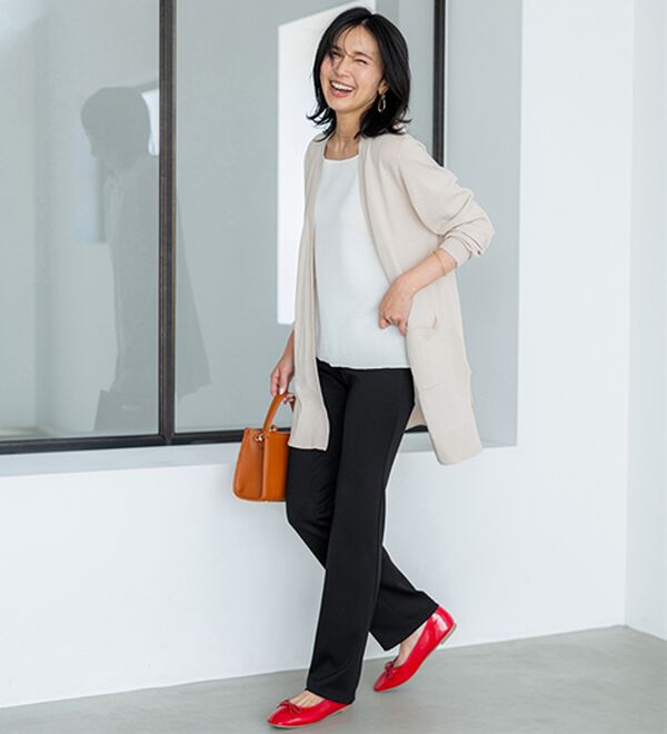 BELLUNA（ベルーナ）の「【裏起毛有無】ジャストフィットらくらくパンツ（フルレングスパンツ）」｜詳細画像