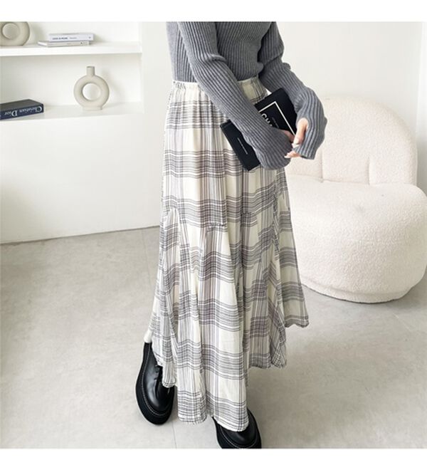 GeeRA（ジーラ）の「切替フレアーロングスカート（ロングスカート）」｜詳細画像