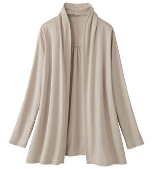 LAVIENNE（ラヴィエンヌ）の「サッと羽織れる着回し最適カーディガン（ニットカーディガン）」｜グレージュ