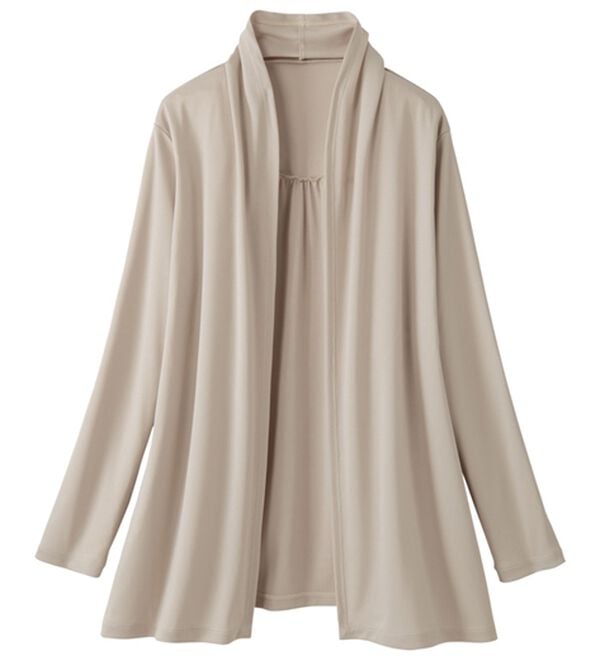 LAVIENNE（ラヴィエンヌ）の「サッと羽織れる着回し最適カーディガン（ニットカーディガン）」｜グレージュ