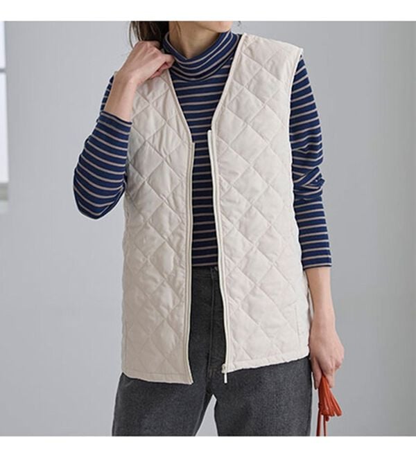 BELLUNA（ベルーナ）の「【マジ軽ウォーム】蓄熱保温キルトベスト（ポーチ付）（ベスト）」｜詳細画像