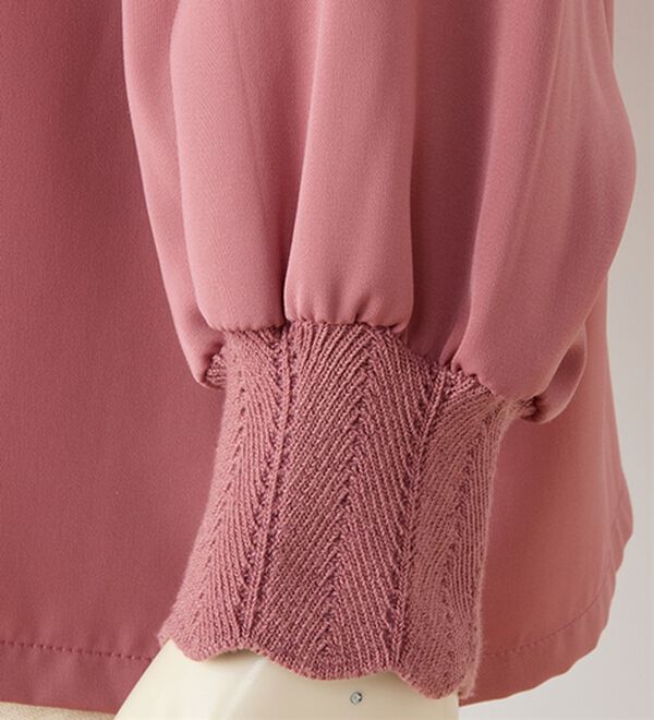 RANAN（ラナン）の「スカラップリブニット使いブラウス（ブラウス）」｜詳細画像