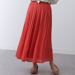 BELLUNA（ベルーナ）の「シフォンプリーツカラースカート（ロングスカート）」｜詳細画像