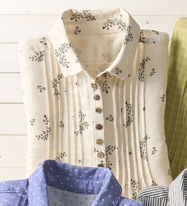 綿100％ダブルガーゼブラウス - ベルーナ【公式】