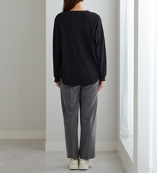 BELLUNA（ベルーナ）の「《快適Ｌａｂ．》 乾きやすい！ドライワッフルプルオーバー（カットソー）」｜詳細画像